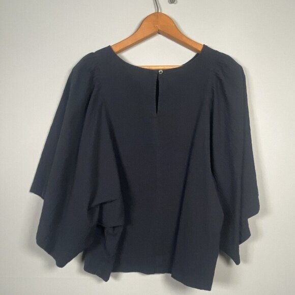 Levi's Lucy Wing Top Black Cotton Crepe Women’s Size S ($60) Classic Capsule - Picture 3 of 11